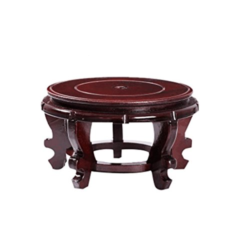 Rluii Chinese Display Stands Hand-Crafted Rosewood Oriental Vase Stand accessories Decor / Fish Bowl Stand (5.5 inches in diameter; 3.9 inches high)