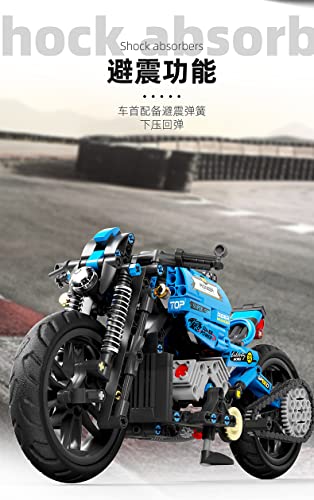 litodinogo TGL T3032 Klemmbausteine Technik klassisches Motorrad Spielzeug Bausteine Bausatz, Fahrzeug-Set… – Bild 3