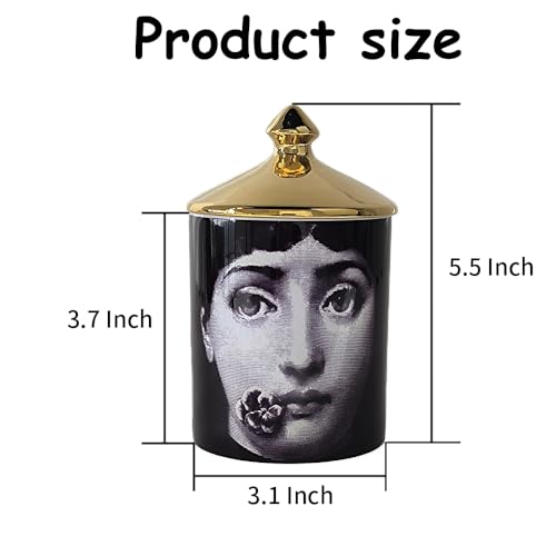 Lina Cavalieri Ceramic Aromatherapy Candle Jar, Fornase Pen Holder, Beauty Ceramic Storage Jar, Mini Vase, Candle Holder Tray, Home Decorative Bottles, Decorative Jars (B24)
