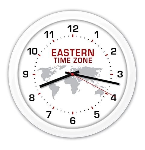 4 Time Zones Wall Clocks - White World Globe Home Decor #TOP4