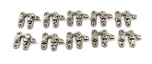 Image of Pack of 20 pcs of Antique Vintage Latch Nickel-Plated Color Right Swing arm Buckle Hook Lock hasp