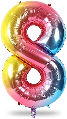 Rose Gold 1 Balloons, 40 Inch Giant Helium Foil Number 0-9 for Girls, Self Inflating Digit 1st Birthday Balloon for Women Anniversary Baby Shower New Year Engagement Party Decorations Supplies
