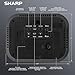 Sharp Atomic Digital Alarm Clock, Battery Operated Self-Setting Digital Wall or Desk Clock, Easy to Read Color Display Nightlight with Indoor Temperature and Calendar