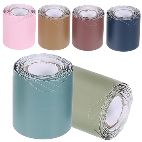 Bordure de Tableau Affichage Papier Festonnée : Style Boho 6 Rouleaux Multicolores