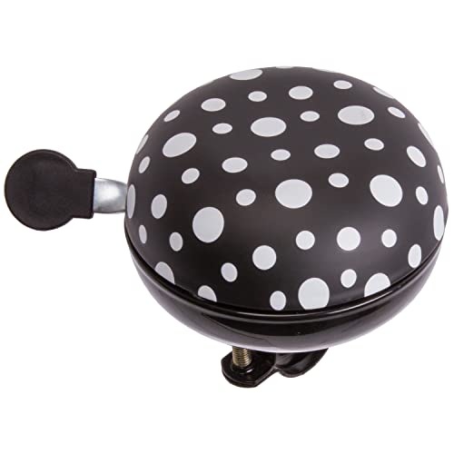 M-Wave Sonnette de vélo Unisexe, Noir/Blanc, 80 mm Cover