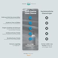 Koch Chemie Glass Cleaner 1L mit Canyon Trigger und 2 Glastüchern | Profi Glasreiniger für Glas Spiegel Fliesen und viele andere glatte Oberflächen | 4-teilig – Ansicht 6
