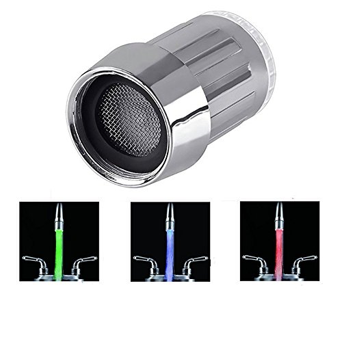 Umiwe(TM) 3-color Water Glow LED Faucet Light Temperature Sensor