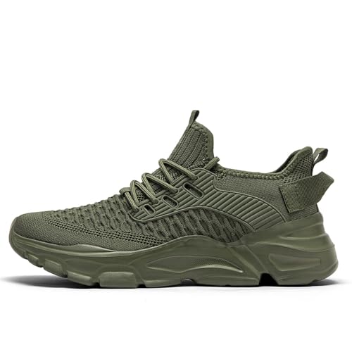 Image of Men's Slip on Walking Shoes Tennis Running Sneakers Lightweight Breathable Casual Soft Sole Comfort Work Gym Trainers