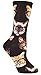 Socksmith Women's Black and Brown Kittenster Crew Socks, Size 9-11