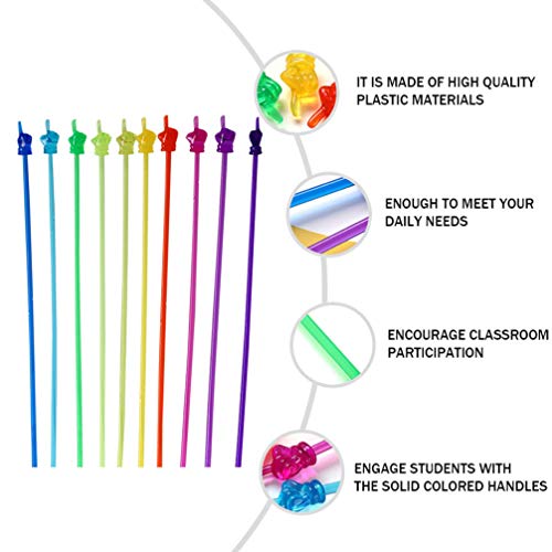 NUOBESTY 20 ponteiros de leitura de resina, ponteiros, ponteiros, palitos de ensino, palitos colorid
