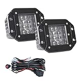 kabelbaum nebelscheinwerfer mazda 【LED-Kabelbaum】 - Kabelbaum mit Relais mit einer Tragfähigkeit von bis zu 300 W, die Länge vom Relais bis zum Schalter ist ausziehbar, Kabelbaum mit Relais: 12 Fuß schwer （2 Drähte erhältlich） -Dienstkabelbaum, 14-Gauge-Litzendraht, kompatibel mit Fernlicht , Nebelscheinwerfer, Arbeitsscheinwerfer usw.