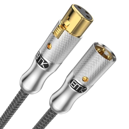 Câble XLR 10m microphone EMK pour enregistrement en home studio et scène musicale