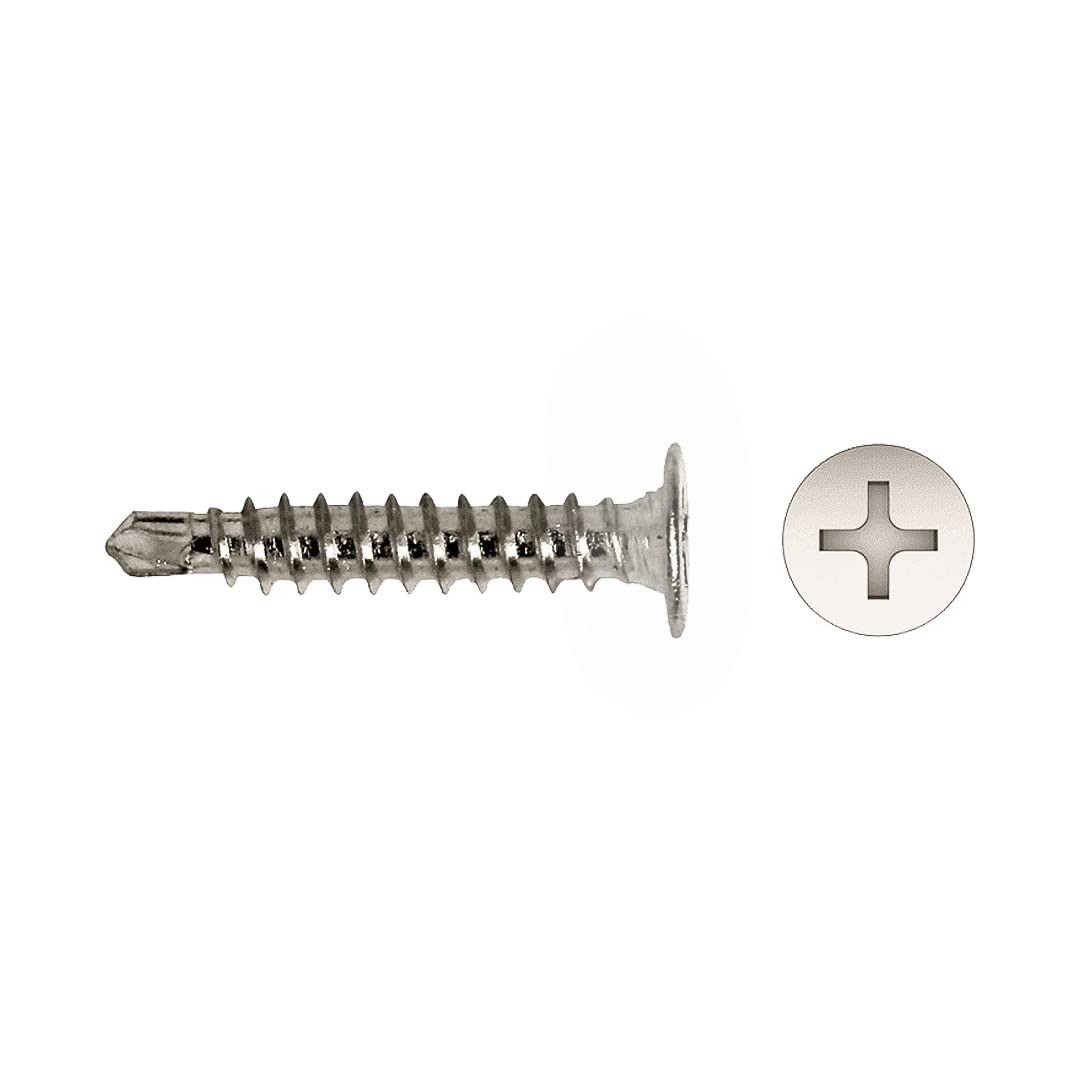 DOJA Industrial | Viti Autofilettanti Testa Extra Piatta | 4,2 x 23 | 200 Pezzi | Tasselli Impronta PH | Finitura Zincata | Viti Autoperforanti per Lamiera | Uso: Fissaggio Mobili, Tettoie, Coperture