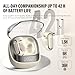 Clip On Ear buds, Open Ear Headphones, Bluetooth 5.4 HiFi Stereo Clip Earbuds, 42H, LED Display Wireless EarBuds, Comfortable Lightweight, IP7 Waterproof Earphones, Earbud for Workout Running, White