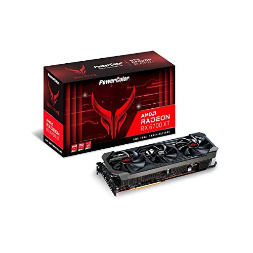PowerColor Red Devil AMD Radeon RX 6700 XT Gaming Graphics Card with 12GB GDDR6 Memory, Powered by AMD RDNA 2, Raytracing, PCI Express 4.0, HDMI 2.1, AMD Infinity Cache (Renewed)