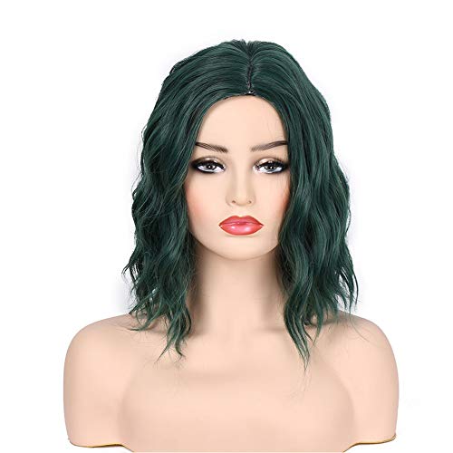 Perruque de costume verte et blonde pour fêtes et soirées cosplay
