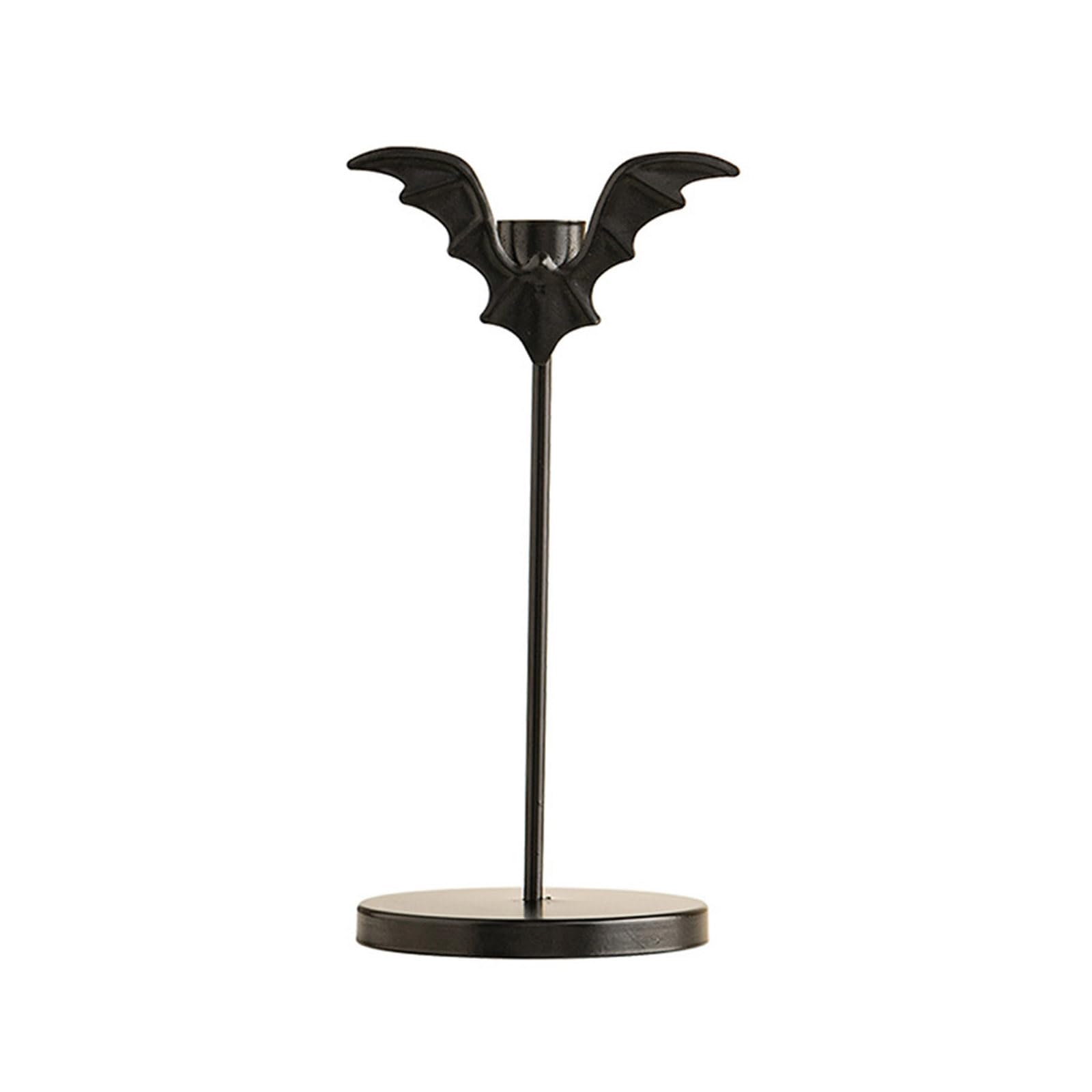 Iron Bat Candelabra Halloween Decorative Taper Holder Easy Setup Celebration Home Unforgettable Accent Iron Bat Shape Holder