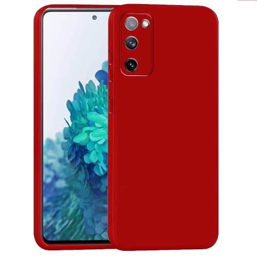 Image of Back Cover for Samsung Galaxy S20 FE 5G / 4G | Full Camera Protection | Premium Liquid Silicon Case | Flexible Bumper Case for Samsung Galaxy S20 FE 5G / 4G (Red)