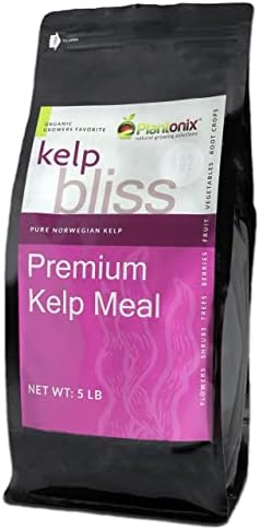 Kelp Bliss - Pure Kelp Meal - Organic Kelp Fertilizer for Growing Healthy Plants, Crops, and Gardens! Increases Fruit and Vegetable Yield! (5 lbs)