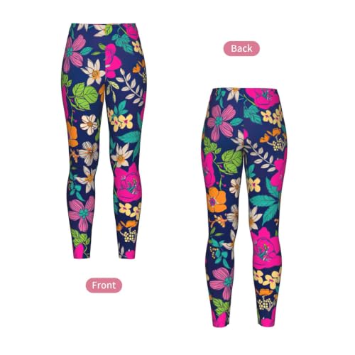 Leggings de compresión suaves con flores para entrenamiento de mujer 4
