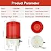 Industrial LED Rotating Strobe Warning Light, 24 VDC Sound & Light Alarm with Knob and Switch, 105-110 dB Volume Adjustable, Red Emergency Alarm Light for Indoor/Outdoor Use