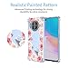 RRXSYXL for Huawei Nova 8i Phone Case with Clear Floral Pattern,Shockproof Protection Soft TPU Case for Huawei Nova 8i,Pink Floral