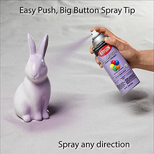 Krylon K05521007 Colormaxx Spray Paint And Primer For Indoor/Outdoor Use, Gloss Gum Drop Purple 12 Ounce (Pack Of 1) #TOP2
