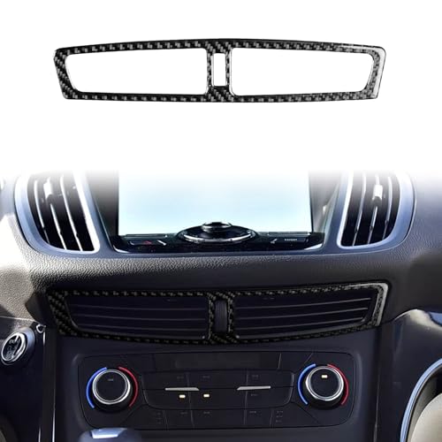 JKYUKU Real Carbon Fiber for Ford Accessories Center Console Air Vent