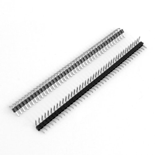 Aexit 2 Pcs Audio & Video Accessories 40 Position 2.0mm Spacing Single Row Right Angle Male Pin Connectors & Adapters Header Strip
