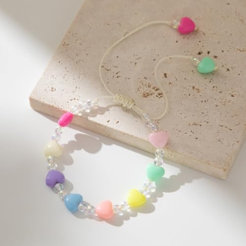 Colorful Big Sister Bracelet Little Sister Bracelet Letter Beads and Heart Beads Bracelet Y2K Jewelry Gifts for Women3