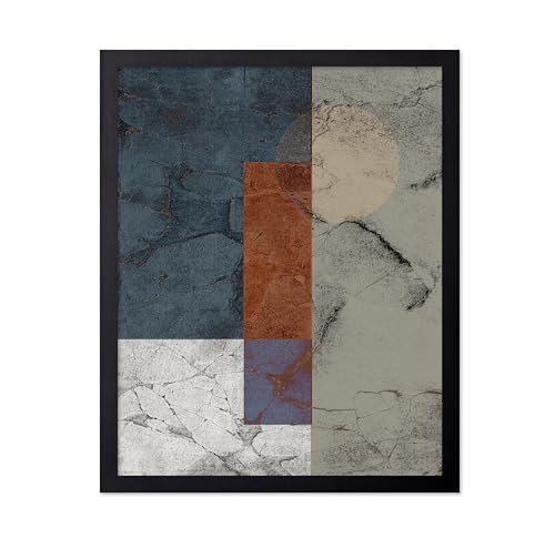 Monem Art Abstract Concrete Texture Print - Modern Geometric Mixed