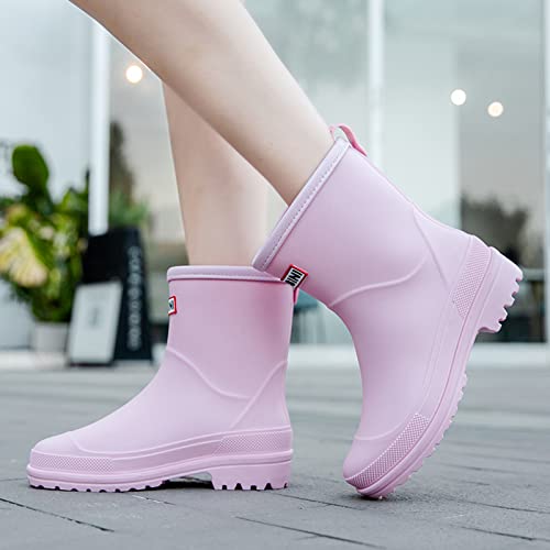 Image of Nutropa Mid Calf Rain Boots for Women, Anti-Slip Outdoor Work Rain Shoes | Waterproof Garden Boots, Lightweight, Comfortable Rainboots, Outdoor Mud Work Booties