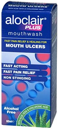 Aloclair Plus 60ml Mouthwash Mouth Ulcer Treatment