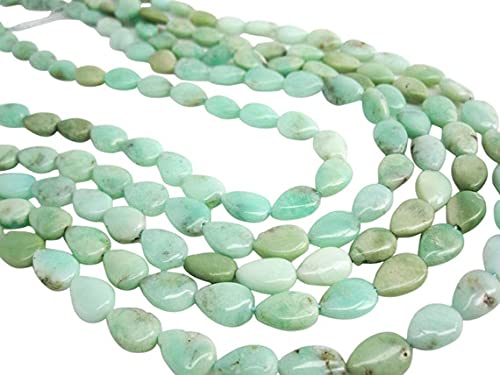 Chrysoprase perles poire briolette 16 pouces pour montage de bijoux