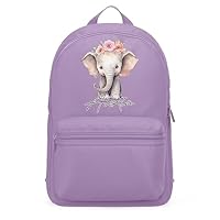 Purple Print House Personalised Girls Mini Cute Baby Elephant Backpack Return To School Nursey Kids Bag, One Size, Lavender