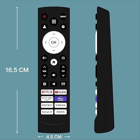 Image of Compatible for VU Smart Tv Remote and vu Cinema tv Remote - Without Voice - Hot Keys Netflix, Prime Video, Sony LIV, Hotstar and YouTube Use for LCD LED OLED QLED UHD 4K Android TVs