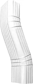 Gutter Downspout OFFSET 2 x 3 Branco (brilhante) Extensões de cotovelo de calha de calha de alumínio. [Deslocamento = 7,6 cm/Estilo A]