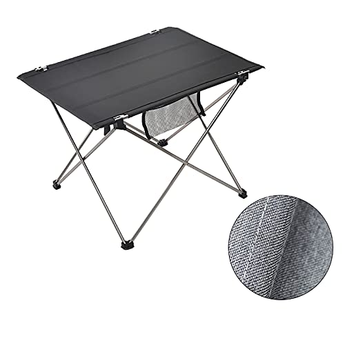 Table de camping portable pliable noire pour éviter le sol instable - 2