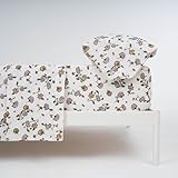 TRAMAS+ Sabanas 150x190 / 200cm 100% algodón Suave, Juego de sábanas 4 Piezas, Sabana Bajera Ajustable, Encimera, 2 Fundas de Almohada 90x45cm, Certificado Oeko Tex - Cama 150, Meghan Verde Seco