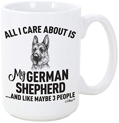 German Shepherd Mom Gifts Mugs For Christmas Women Men Dad Decor Lover Decorations Stuff I Love German Shepherd Coffee Accessories Talking Art Apparel Funny Birthday Gift Products Dog Coffee Cup Mugs