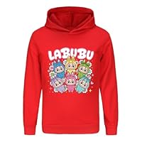 JINGXUAN Children's pullover hoodie, cotton sweatshirt, with cartoon print, available in sizes suitable for boys and girls (UK, Age, 4 Years, 5 Years, red)