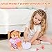 CARANOVO Baby Doll Accessories Set – 7 Pcs Feeding and Caring Set with Magic Disappearing Bottles, Pacifier, Diapers and Bibs Doll Pretend Play Gift for Kids