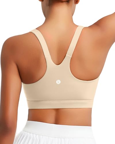 Image of RUNNING GIRL Sports Bra for Women, Molded Cup High Impact Sports Bras for Women with Sewn in Pads