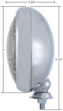 United Pacific C364008 12V Vintage Chrome Fog Light, Clear Lens