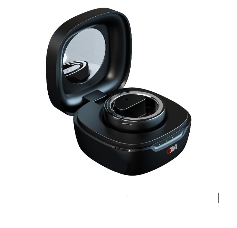 Oba Ring-R10 3.0 Terza generazione, Anello smart Passi,Distanza,Calorie,Frequenza cardiaca,Qualità del sonno,Livello Stress,Ossigeno sangue, APP copertura in Ceramica (Taglia - M Diametro 17,8 mm)