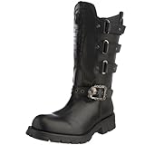  New Rock 7604-S1 - Botas de Cuero para Hombre, Color Negro, Talla 45.5