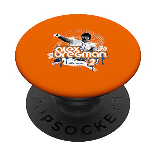 Alex Bregman Houston Baseball Sket One x MLB Players PopSockets Swappable PopGrip, Black
