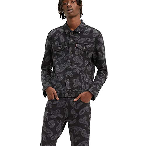 Levi's Men's Trucker Jacket (Also Available in Big & Tall), Paisley Black Magnet Rinse-Stretch, Small
