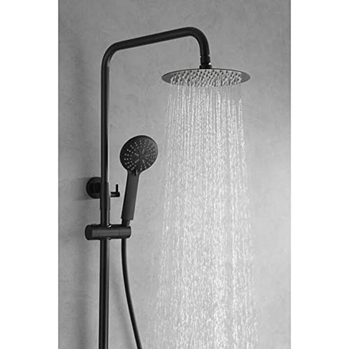 Columna de ducha monomando negro mate Belgica Imex BDZ044/NG