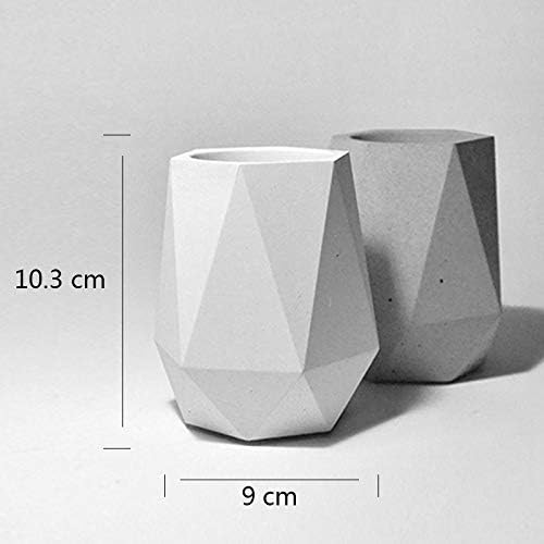 Miniatura 3 de Nicole - Molde de silicona para macetas de cemento geométrico, hecho a mano, decoración artesanal